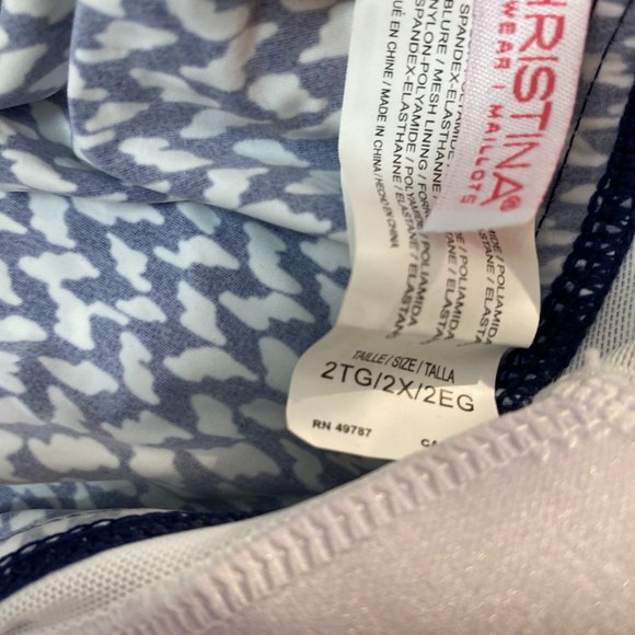 NWT Christina Navy Tankini Top swimsuit - Picture 5 of 5